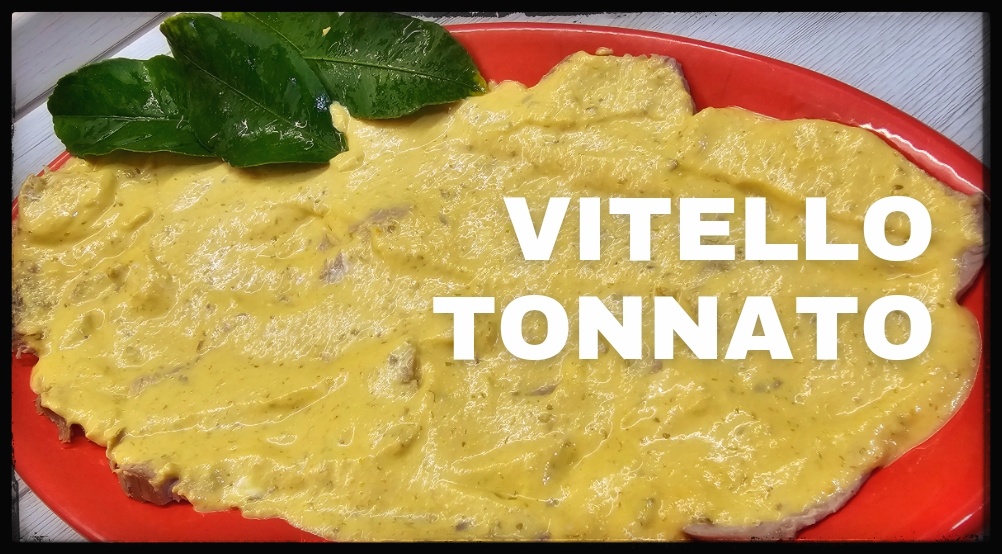 IMMAGINE DEL PIATTO DI VITELLO TONNATO FINITO CON LA SALSA TONNATA SOPRA