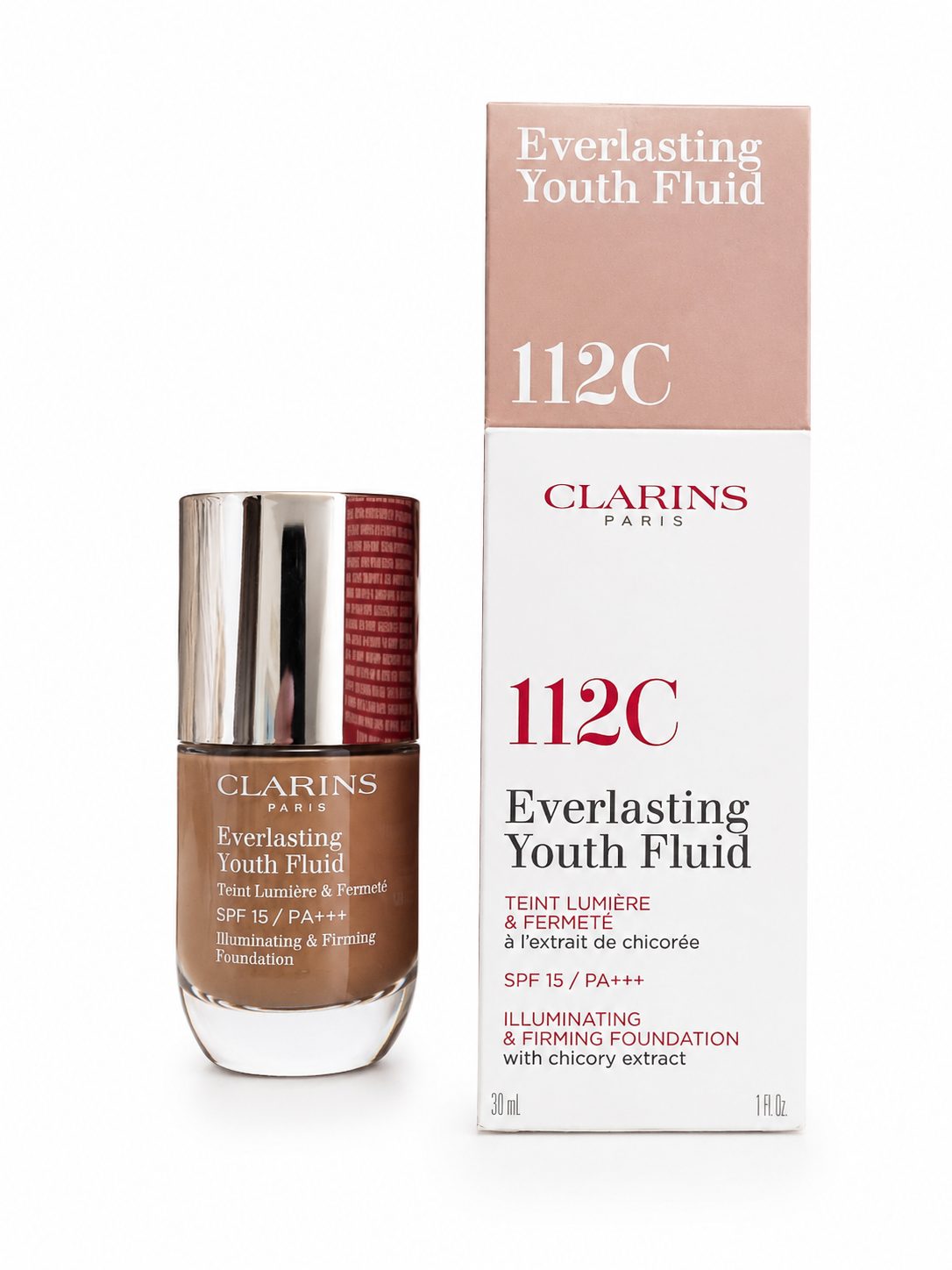 Clarins Everlasting Youth Fluid 112C Fondotinta Illuminante e Rassodante SPF15 30ml