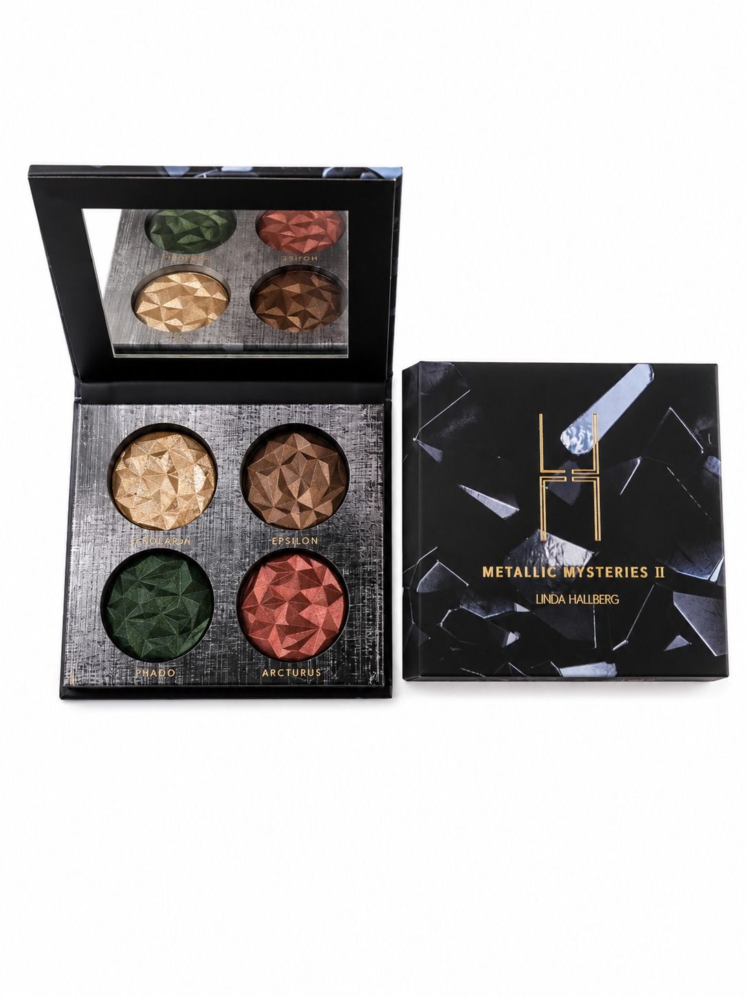 Linda Hallberg Metallic Mysteries II Palette Ombretti 4 Colori con Scatola