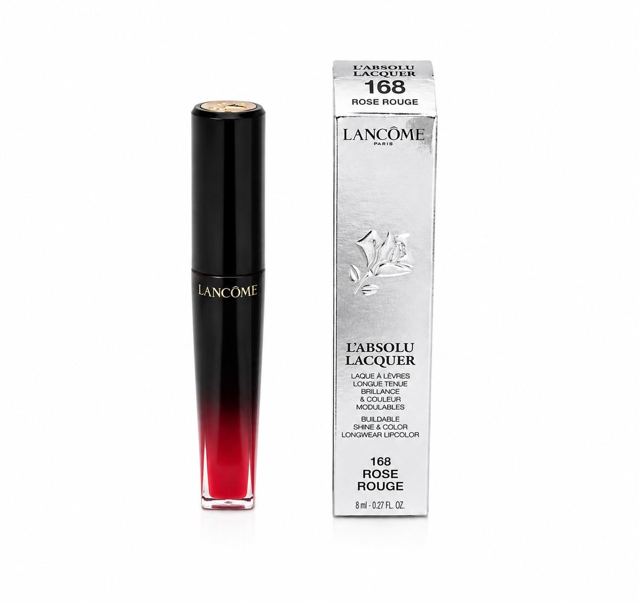 Lancôme L'Absolu Lacquer 168 Rose Rouge - Rossetto Liquido Effetto Lacca 8 ml