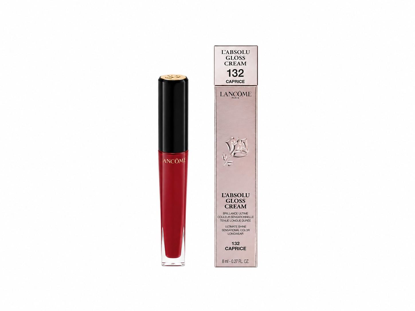Lancôme L'Absolu Gloss Cream 132 Caprice - Gloss Labbra Effetto Crema a Lunga Tenuta 8 ml