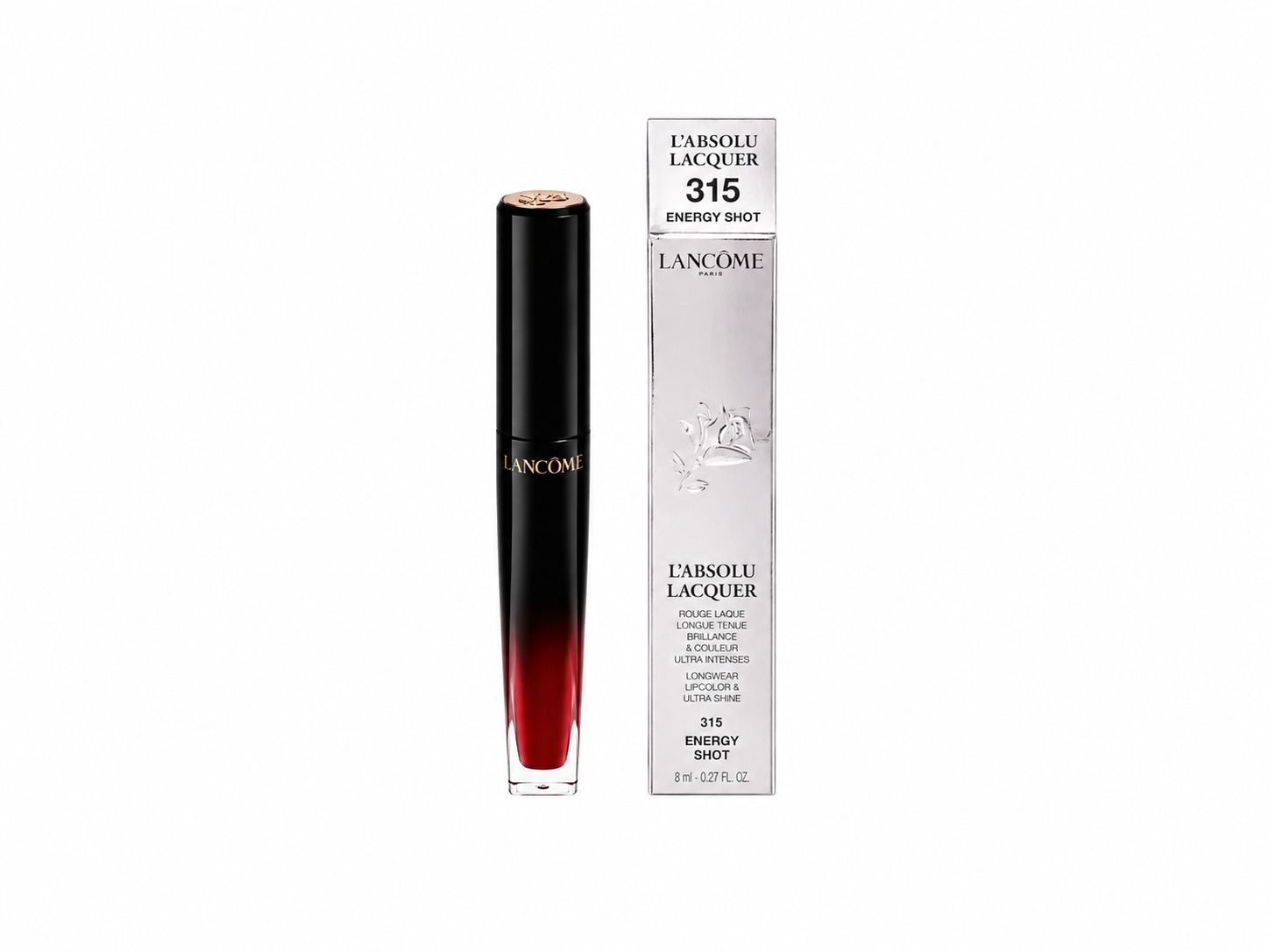 Lancôme L'Absolu Lacquer 315 Energy Shot - Rossetto Liquido Effetto Lacca a Lunga Tenuta 8 ml
