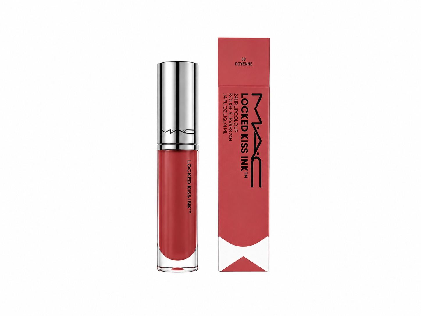 MAC Locked Kiss Ink Rossetto Liquido Matte a Lunga Tenuta 24H 80 Doyenne – 4 ml