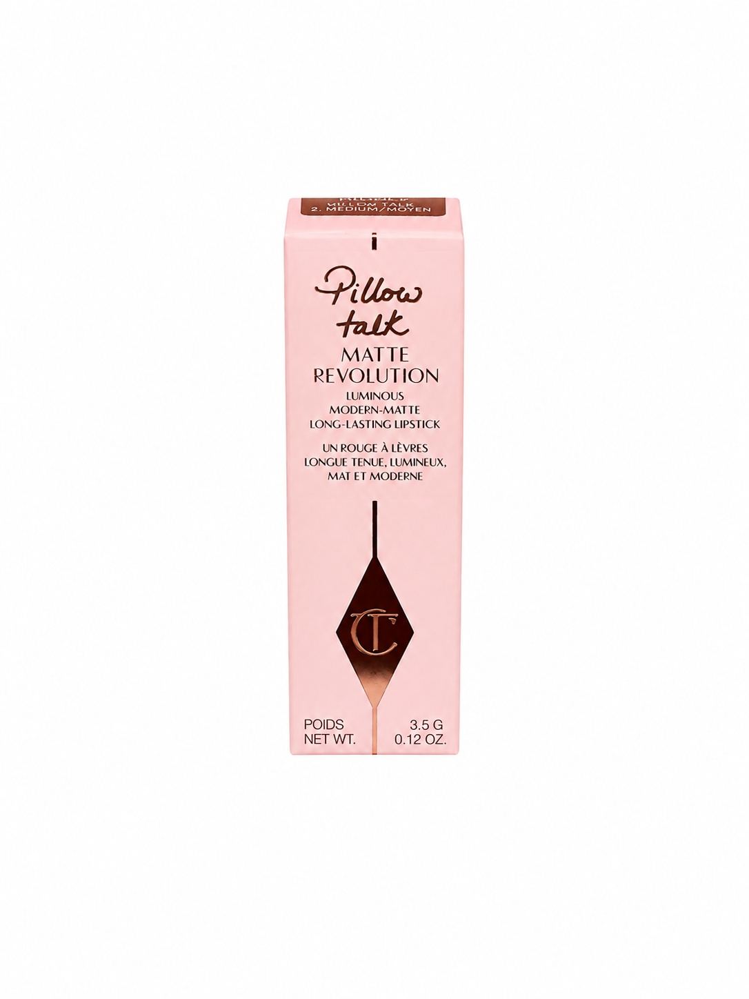 Charlotte Tilbury Matte Revolution Pillow Talk 2 Medium – Rossetto Matte Nude Lunga Tenuta 3,5 g - immagine 2