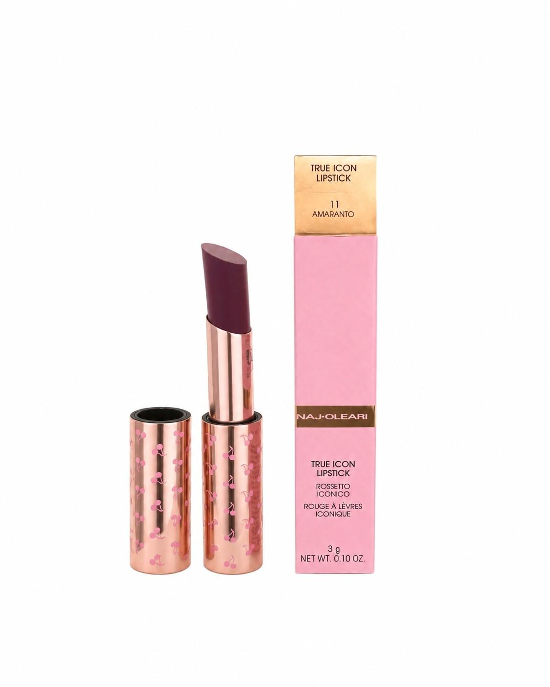Naj Oleari True Icon Lipstick 11 Amaranto Rossetto Iconico 3 g – Finish Cremoso e Lunga Tenuta