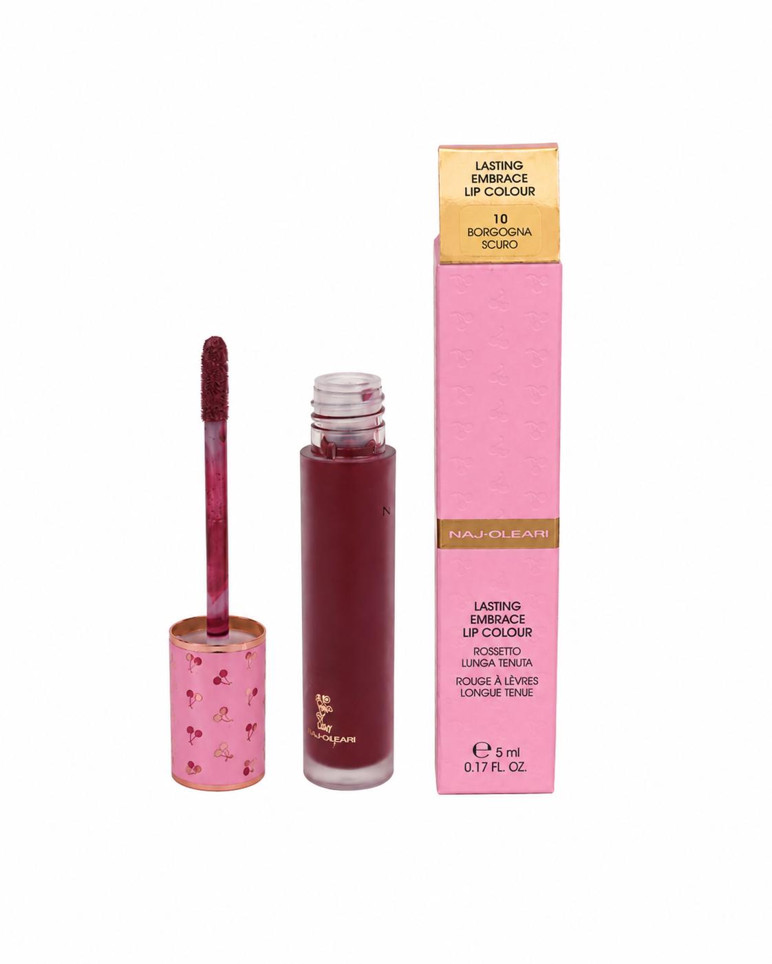 Naj-Oleari Lasting Embrace Lip Colour 10 Borgogna Scuro – Rossetto Liquido Matte Lunga Tenuta 5 ml