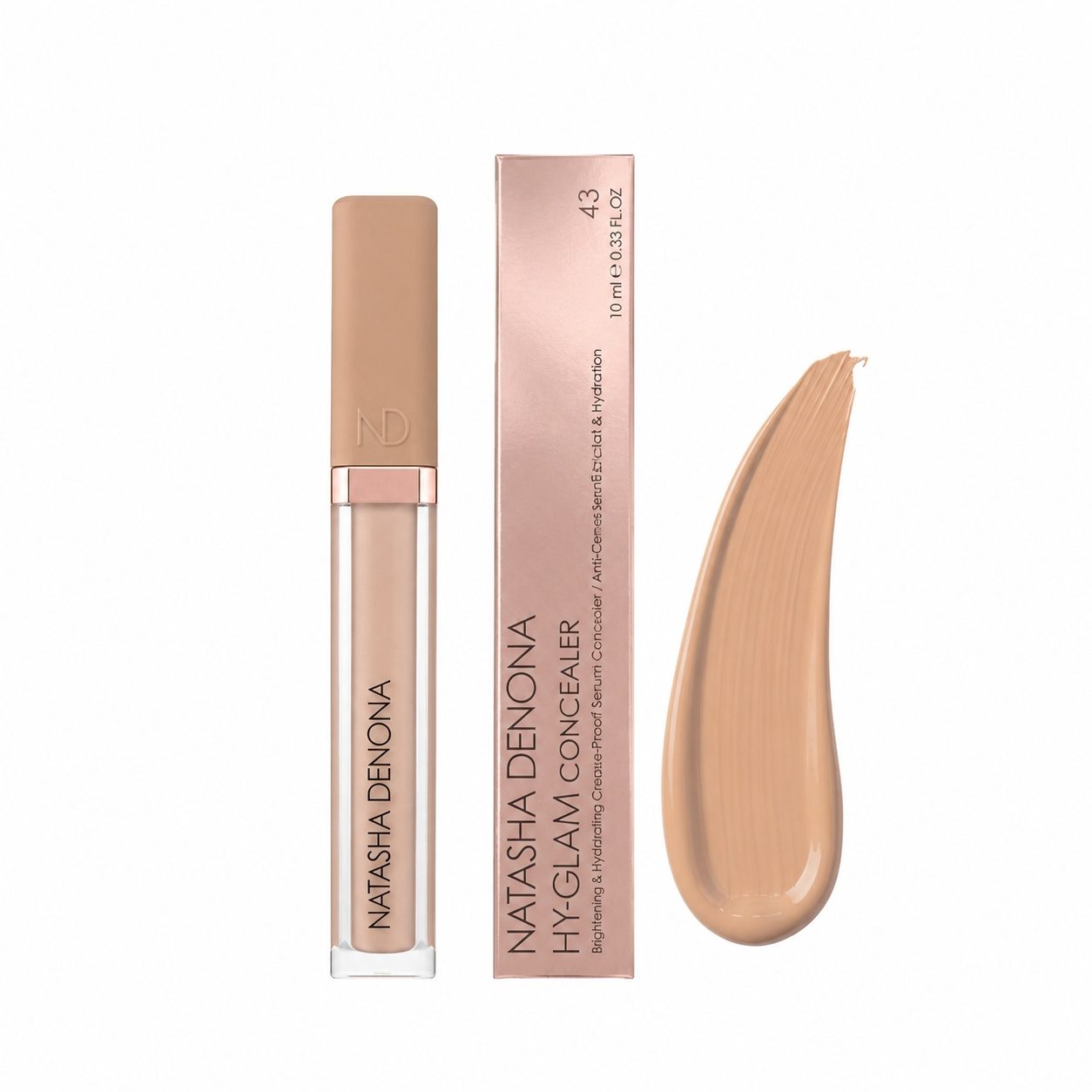 Natasha Denona HY-GLAM Concealer Correttore Viso Illuminante – Alta Coprenza, Lunga Tenuta