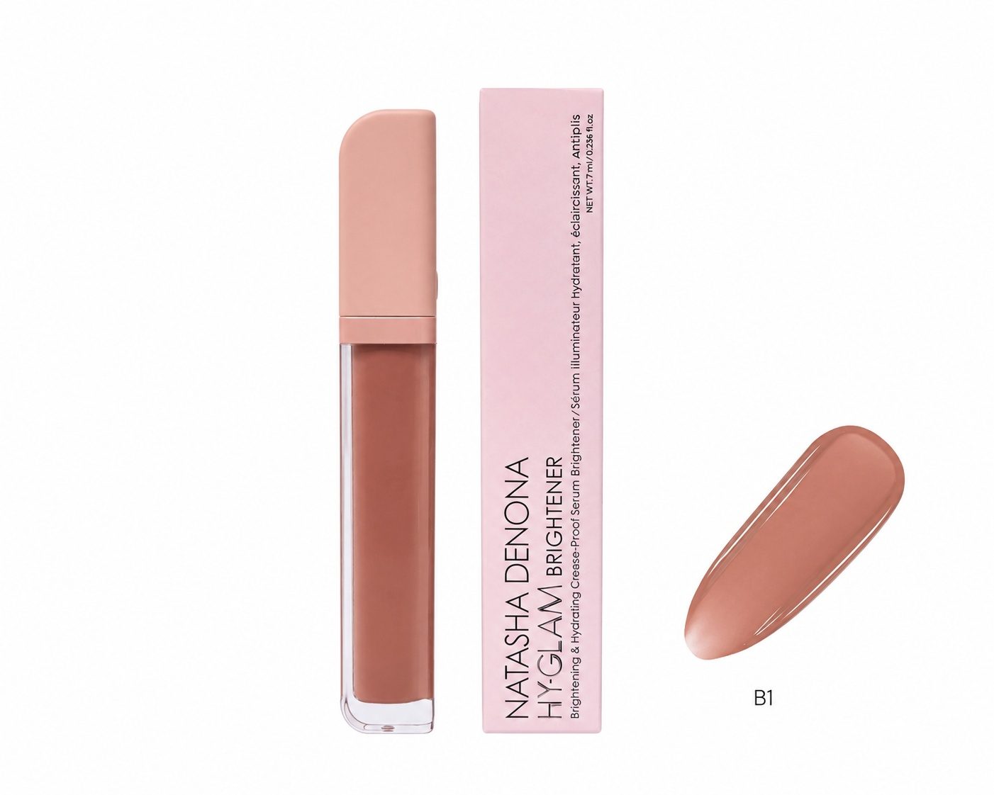 Natasha Denona HY-GLAM Brightener Correttore Illuminante B1 7 ml – Siero Contorno Occhi Idratante e Anti-Pieghe