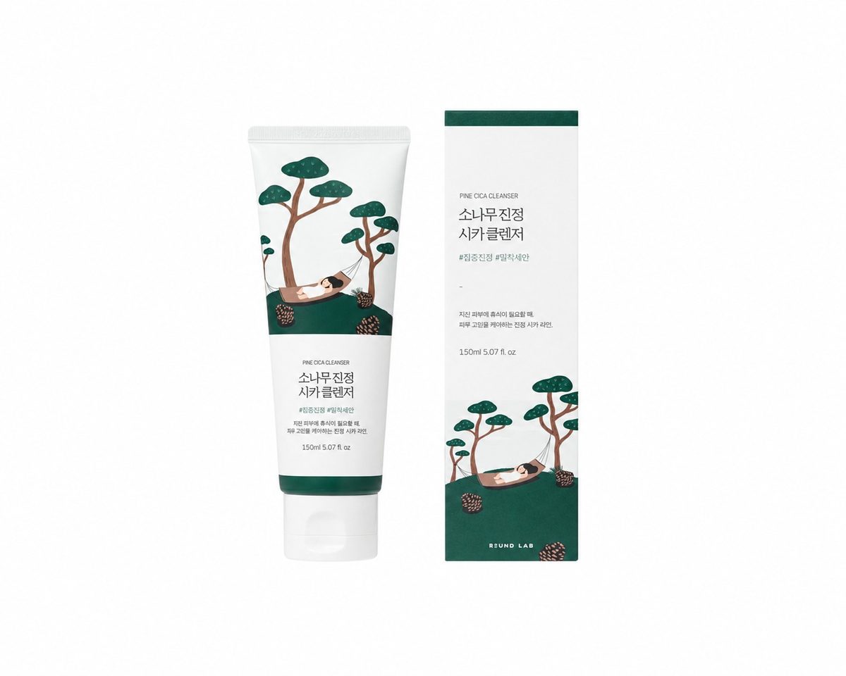 Round Lab Pine Cica Cleanser 150 ml – Detergente Viso Lenitivo con Cica e Pino | Pelle Sensibile