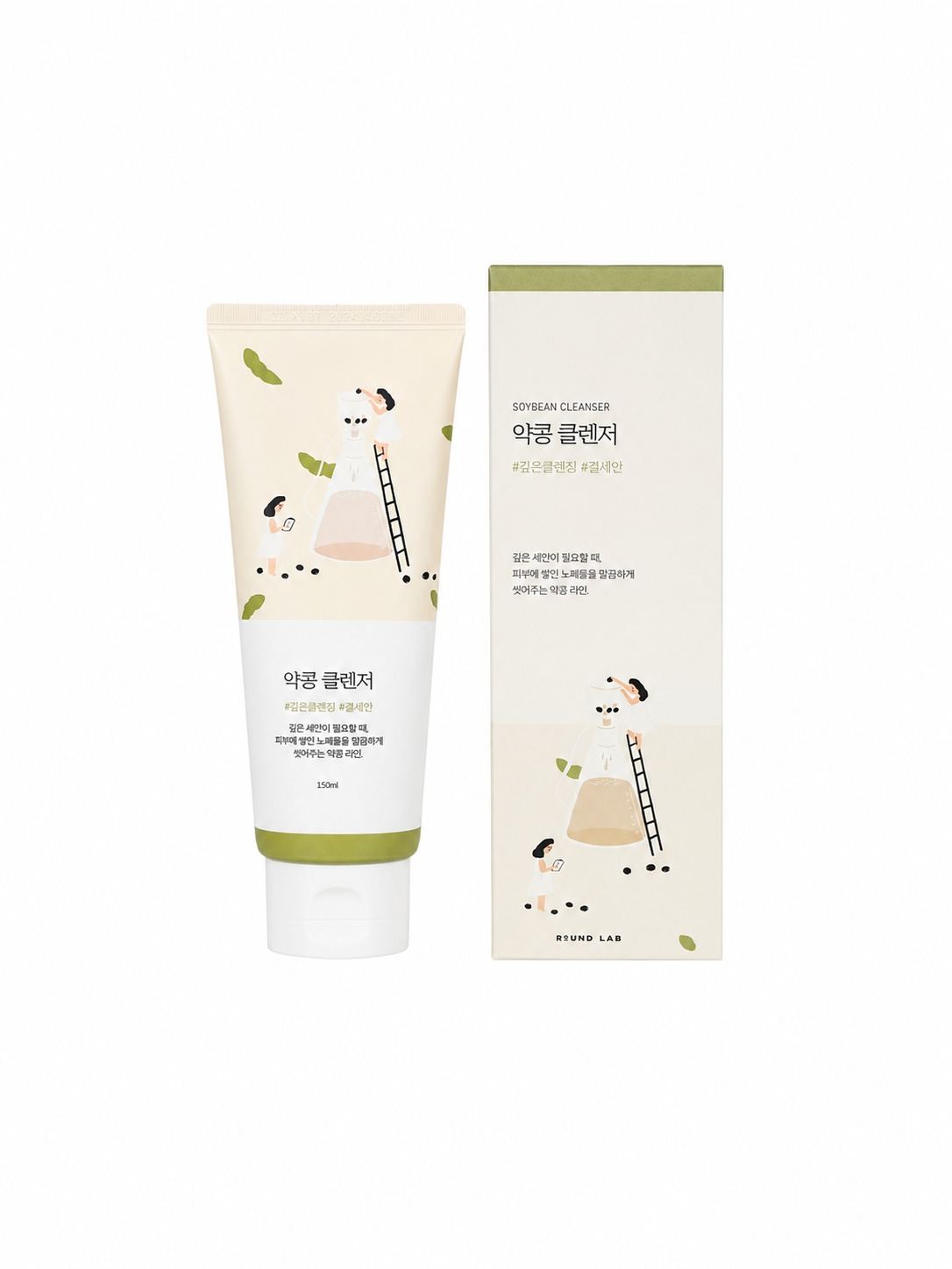 Round Lab Soybean Cleanser 150 ml – Detergente Viso Delicato con Soia Nera e Ceramidi | Detersione Profonda Viso