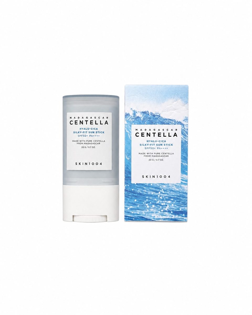 SKIN1004 Madagascar Centella Hyalu-Cica Silky-Fit Sun Stick SPF50+ PA++++ 20g – Protezione Solare Viso Coreana